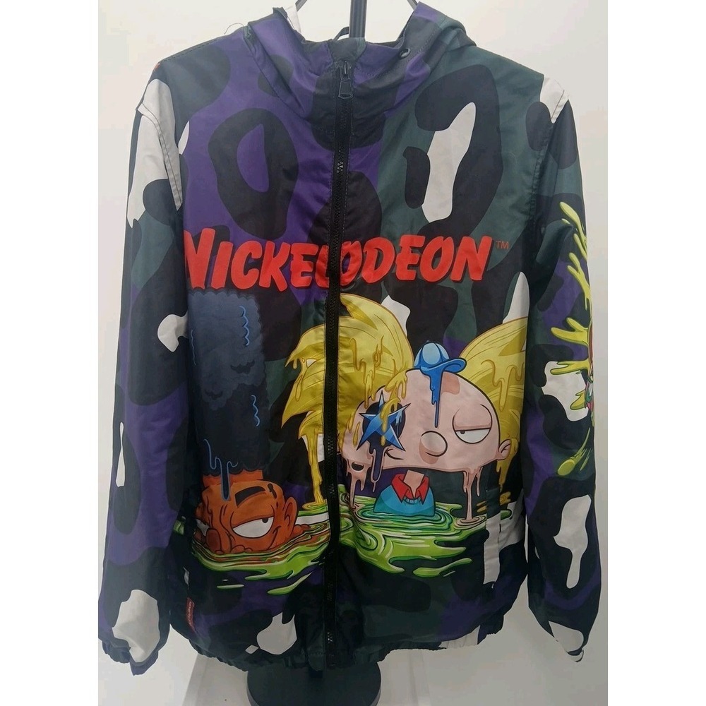 Members Only X Nickelodeon Windbreaker Hey Arnold SpongeBob Mash-Up Medium